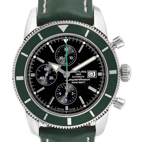 breitling superocean gmt green bezel|breitling superocean chronometre automatic.